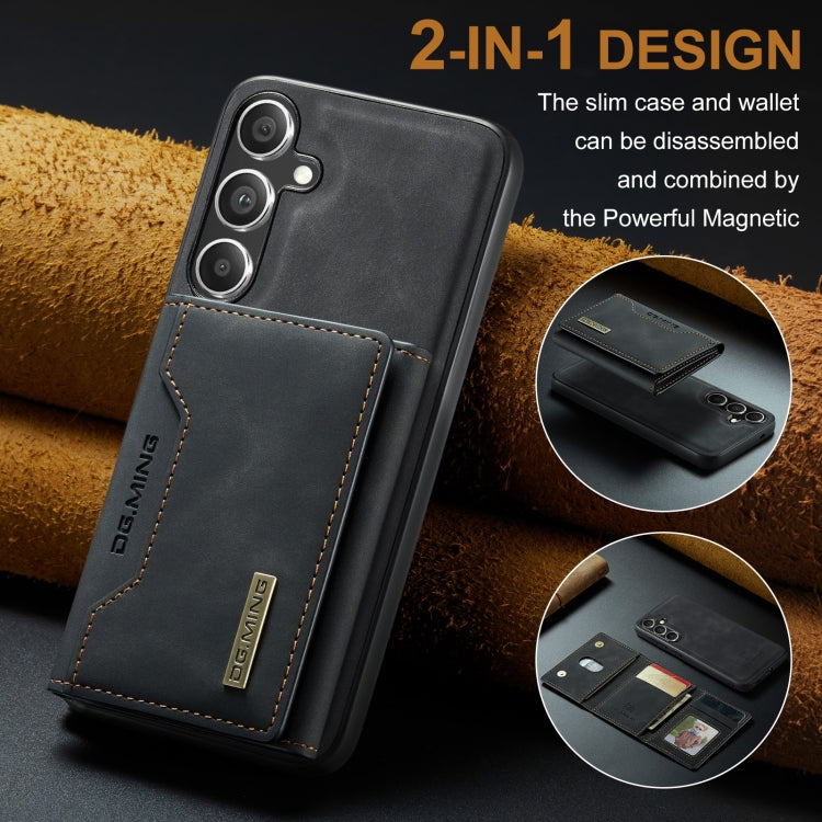 For Samsung Galaxy S24 FE 5G DG.MING M2 Series 3-Fold Multi Card Bag + Magnetic Phone Case(Black) - Galaxy S24 FE 5G Cases by DG.MING | Online Shopping UK | buy2fix