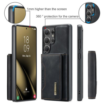 For Samsung Galaxy S25 Ultra 5G DG.MING M2 Series 3-Fold Multi Card Bag + Magnetic Phone Case(Black) - Galaxy S25 Ultra 5G Cases by DG.MING | Online Shopping UK | buy2fix