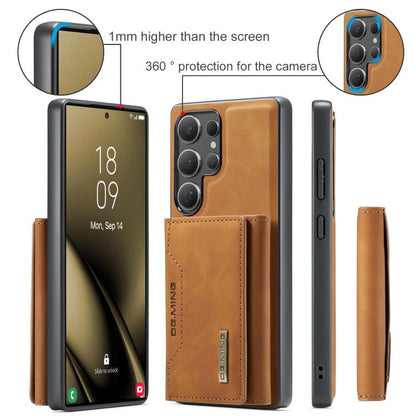 For Samsung Galaxy S25 Ultra 5G DG.MING M2 Series 3-Fold Multi Card Bag + Magnetic Phone Case(Brown) - Galaxy S25 Ultra 5G Cases by DG.MING | Online Shopping UK | buy2fix