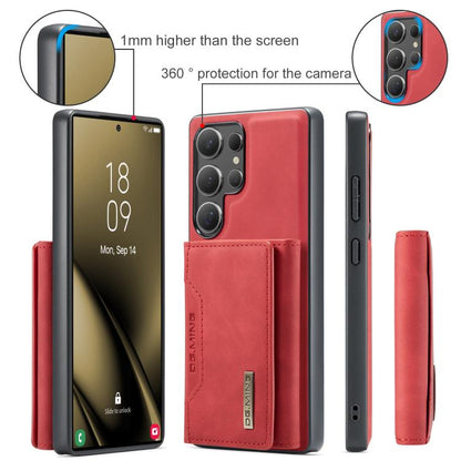 For Samsung Galaxy S25 Ultra 5G DG.MING M2 Series 3-Fold Multi Card Bag + Magnetic Phone Case(Red) - Galaxy S25 Ultra 5G Cases by DG.MING | Online Shopping UK | buy2fix