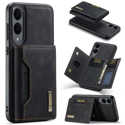 For Samsung Galaxy S25 Edge 5G DG.MING M2 Series 3-Fold Multi Card Bag + Magnetic Phone Case(Black) - Galaxy S25 Edge 5G Cases by DG.MING | Online Shopping UK | buy2fix