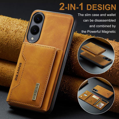 For Samsung Galaxy S25 Edge 5G DG.MING M2 Series 3-Fold Multi Card Bag + Magnetic Phone Case(Brown) - Galaxy S25 Edge 5G Cases by DG.MING | Online Shopping UK | buy2fix