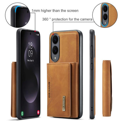 For Samsung Galaxy S25 Edge 5G DG.MING M2 Series 3-Fold Multi Card Bag + Magnetic Phone Case(Brown) - Galaxy S25 Edge 5G Cases by DG.MING | Online Shopping UK | buy2fix
