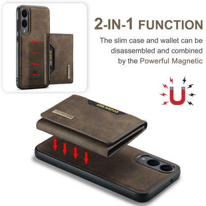For Samsung Galaxy S25 Edge 5G DG.MING M2 Series 3-Fold Multi Card Bag + Magnetic Phone Case(Coffee) - Galaxy S25 Edge 5G Cases by DG.MING | Online Shopping UK | buy2fix