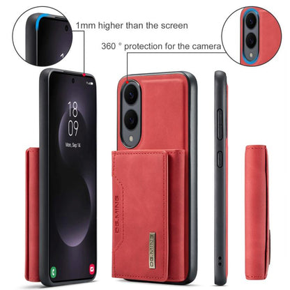 For Samsung Galaxy S25 Edge 5G DG.MING M2 Series 3-Fold Multi Card Bag + Magnetic Phone Case(Red) - Galaxy S25 Edge 5G Cases by DG.MING | Online Shopping UK | buy2fix