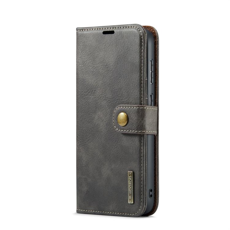 For Samsung Galaxy S25 Edge 5G DG.MING Crazy Horse Texture Detachable Magnetic Leather Case(Grey) - Galaxy S25 Edge 5G Cases by DG.MING | Online Shopping UK | buy2fix
