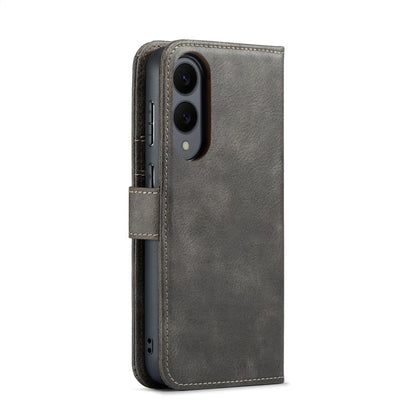 For Samsung Galaxy S25 Edge 5G DG.MING Crazy Horse Texture Detachable Magnetic Leather Case(Grey) - Galaxy S25 Edge 5G Cases by DG.MING | Online Shopping UK | buy2fix