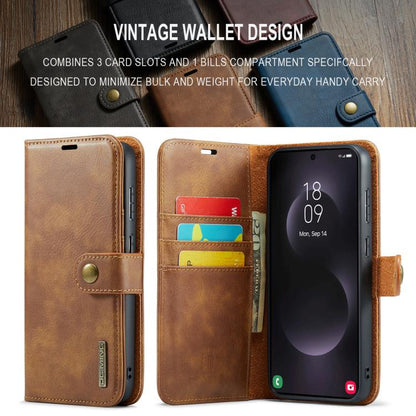 For Samsung Galaxy S25 Edge 5G DG.MING Crazy Horse Texture Detachable Magnetic Leather Case(Brown) - Galaxy S25 Edge 5G Cases by DG.MING | Online Shopping UK | buy2fix