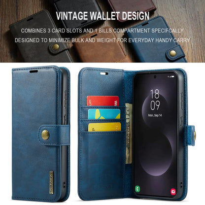 For Samsung Galaxy S25 Edge 5G DG.MING Crazy Horse Texture Detachable Magnetic Leather Case(Blue) - Galaxy S25 Edge 5G Cases by DG.MING | Online Shopping UK | buy2fix