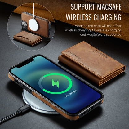 For iPhone 12 / 12 Pro MAGKING K2 Series MagSafe RFID Card Bag Detachable Phone Case(Brown) by MAGKING