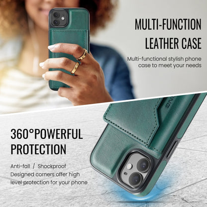 For iPhone 12 / 12 Pro MAGKING K2 Series MagSafe RFID Card Bag Detachable Phone Case(Green) by MAGKING