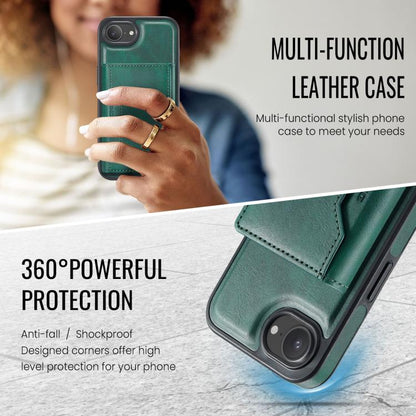 For iPhone 16e MAGKING K2 Series MagSafe RFID Card Bag Detachable Phone Case(Green) - iPhone 16e Cases by MAGKING | Online Shopping UK | buy2fix