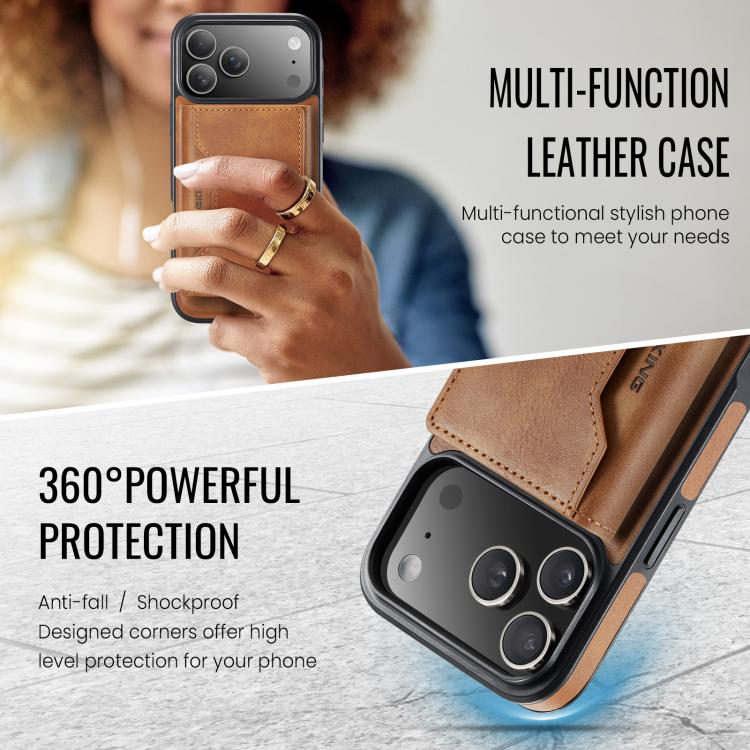 For iPhone 17 Pro Max MAGKING K2 Series MagSafe RFID Card Bag Detachable Phone Case(Brown) - iPhone 17 Pro Max Cases by MAGKING | Online Shopping UK | buy2fix