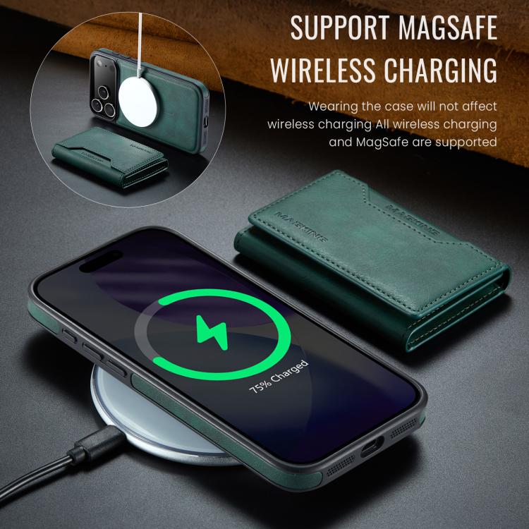 For iPhone 17 Pro Max MAGKING K2 Series MagSafe RFID Card Bag Detachable Phone Case(Green) - iPhone 17 Pro Max Cases by MAGKING | Online Shopping UK | buy2fix