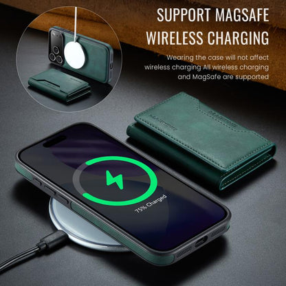 For iPhone 17 Pro Max MAGKING K2 Series MagSafe RFID Card Bag Detachable Phone Case(Green) - iPhone 17 Pro Max Cases by MAGKING | Online Shopping UK | buy2fix