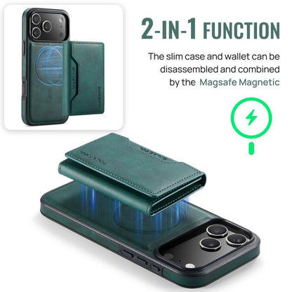 For iPhone 17 Pro Max MAGKING K2 Series MagSafe RFID Card Bag Detachable Phone Case(Green) - iPhone 17 Pro Max Cases by MAGKING | Online Shopping UK | buy2fix