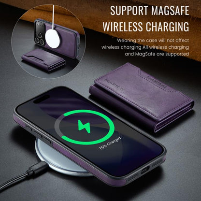 For iPhone 17 Pro Max MAGKING K2 Series MagSafe RFID Card Bag Detachable Phone Case(Purple) - iPhone 17 Pro Max Cases by MAGKING | Online Shopping UK | buy2fix