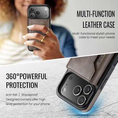 For iPhone 17 Pro MAGKING K2 Series MagSafe RFID Card Bag Detachable Phone Case(Coffee) - iPhone 17 Pro Cases by MAGKING | Online Shopping UK | buy2fix