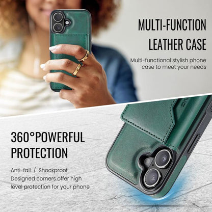 For iPhone 17 MAGKING K2 Series MagSafe RFID Card Bag Detachable Phone Case(Green) - iPhone 17 Cases by MAGKING | Online Shopping UK | buy2fix