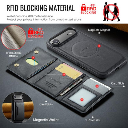 For iPhone Air MAGKING K2 Series MagSafe RFID Card Bag Detachable Phone Case(Black) - iPhone Air Cases by MAGKING | Online Shopping UK | buy2fix