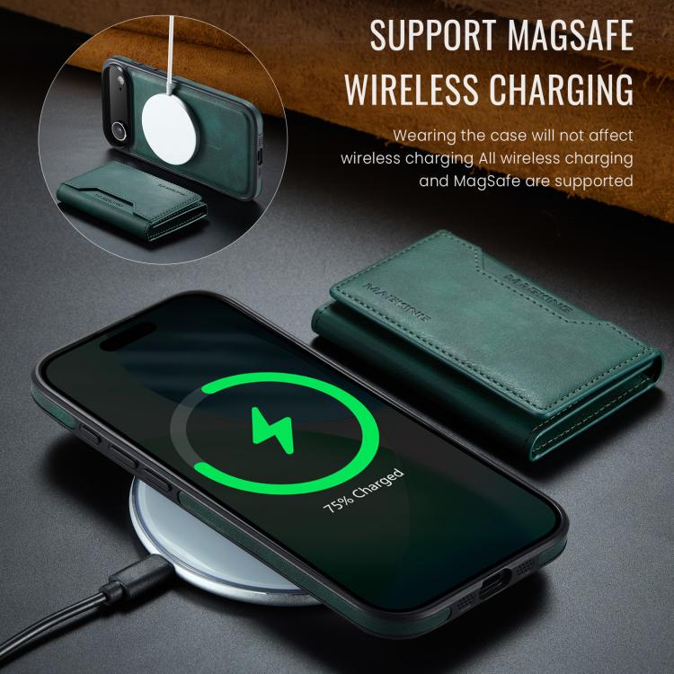 For iPhone Air MAGKING K2 Series MagSafe RFID Card Bag Detachable Phone Case(Green) - iPhone Air Cases by MAGKING | Online Shopping UK | buy2fix