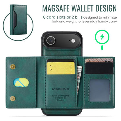 For iPhone Air MAGKING K2 Series MagSafe RFID Card Bag Detachable Phone Case(Green) - iPhone Air Cases by MAGKING | Online Shopping UK | buy2fix