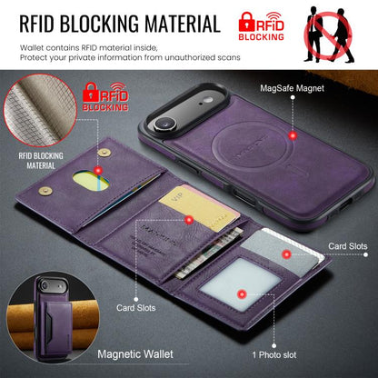 For iPhone Air MAGKING K2 Series MagSafe RFID Card Bag Detachable Phone Case(Purple) - iPhone Air Cases by MAGKING | Online Shopping UK | buy2fix