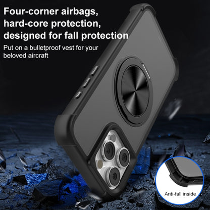 For iPhone 16 Pro Max CD Texture 360 Degree Rotating Holder MagSafe Phone Case(Purple) - iPhone 16 Pro Max Cases by buy2fix | Online Shopping UK | buy2fix