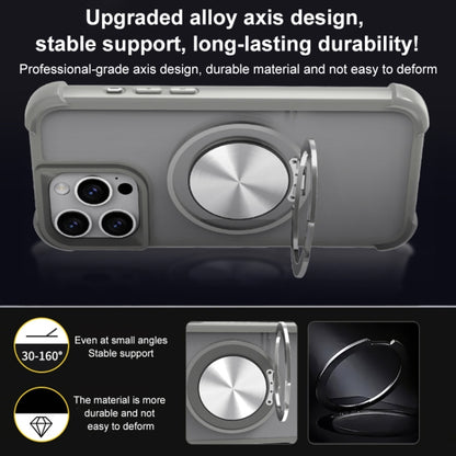For iPhone 11 CD Texture 360 Degree Rotating Holder MagSafe Phone Case(Grey) - iPhone 11 Cases by buy2fix | Online Shopping UK | buy2fix