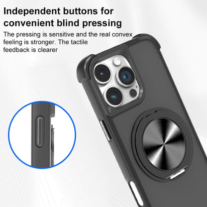 For iPhone 11 CD Texture 360 Degree Rotating Holder MagSafe Phone Case(Grey) - iPhone 11 Cases by buy2fix | Online Shopping UK | buy2fix