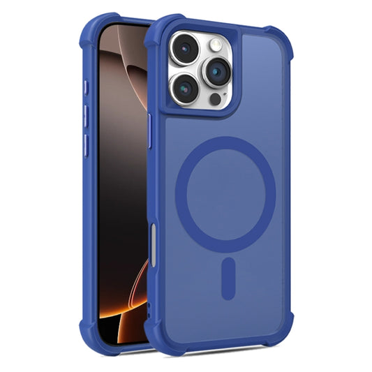 For iPhone 16 Pro Max Skin Feel MagSafe Phone Case(Blue) by buy2fix