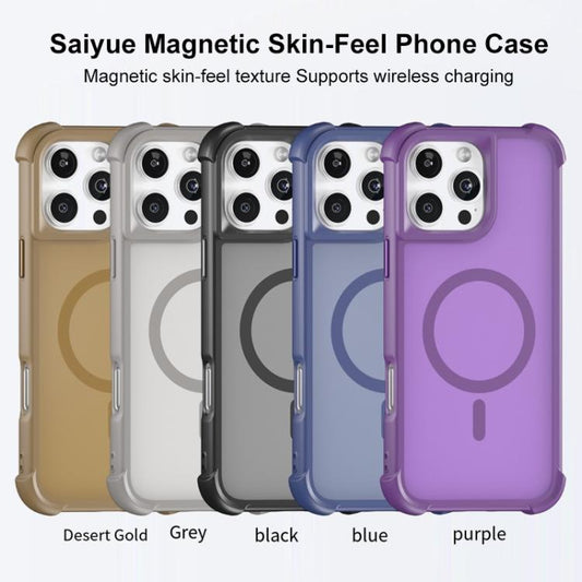 For iPhone 16 Pro Skin Feel MagSafe Phone Case(Grey) by buy2fix