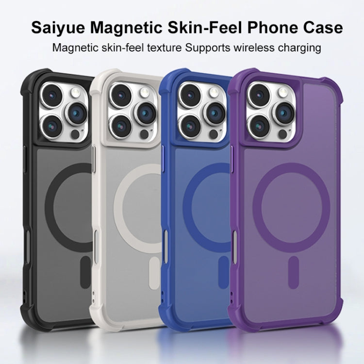 For iPhone 16 Plus Skin Feel MagSafe Phone Case(Grey) - iPhone 16 Plus Cases by buy2fix | Online Shopping UK | buy2fix