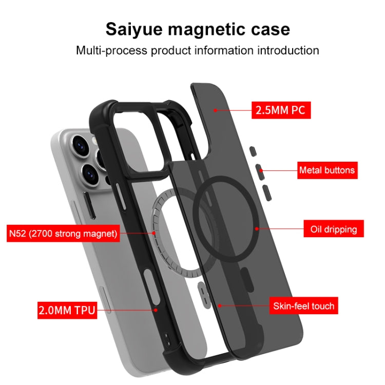 For iPhone 16 Skin Feel MagSafe Phone Case(Black) - iPhone 16 Cases by buy2fix | Online Shopping UK | buy2fix