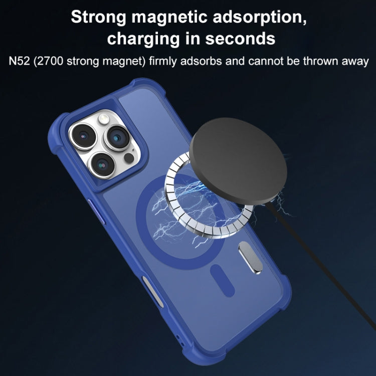 For iPhone 16 Pro Max Skin Feel MagSafe Phone Case(Blue) by buy2fix