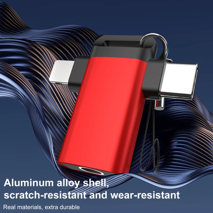 Classic Style Type-C and 8 Pin to 3.5mm Audio Adapter with Lanyard(Grey) - Earphone Adapter by buy2fix | Online Shopping UK | buy2fix