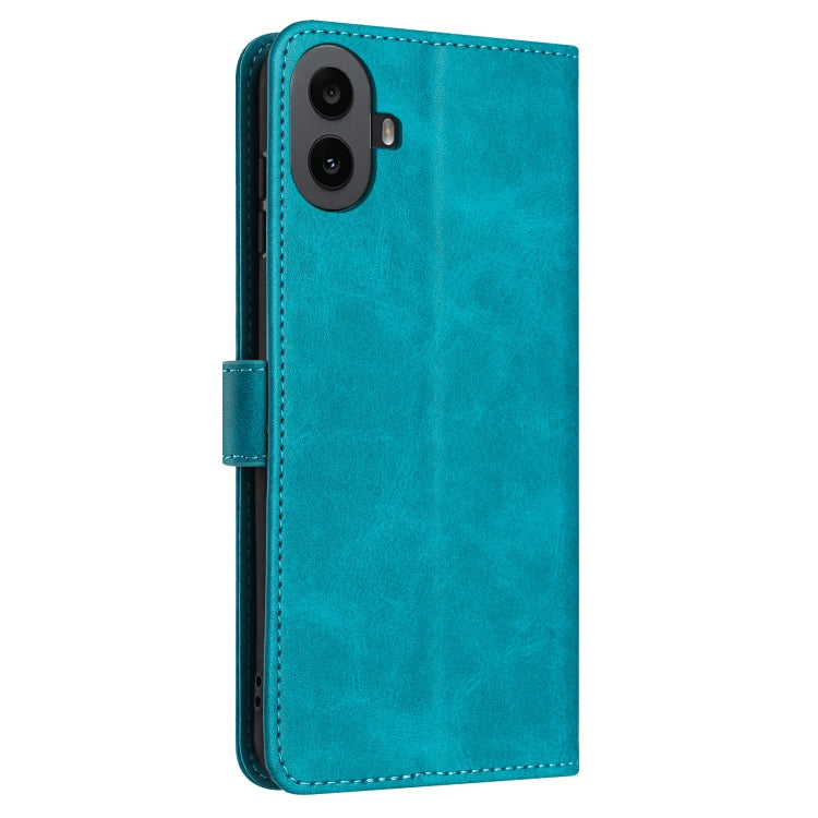 For Nothing CMF Phone 1 Solid Calf Texture Flip Leather Phone Case(Green) - Nothing Cases by buy2fix | Online Shopping UK | buy2fix