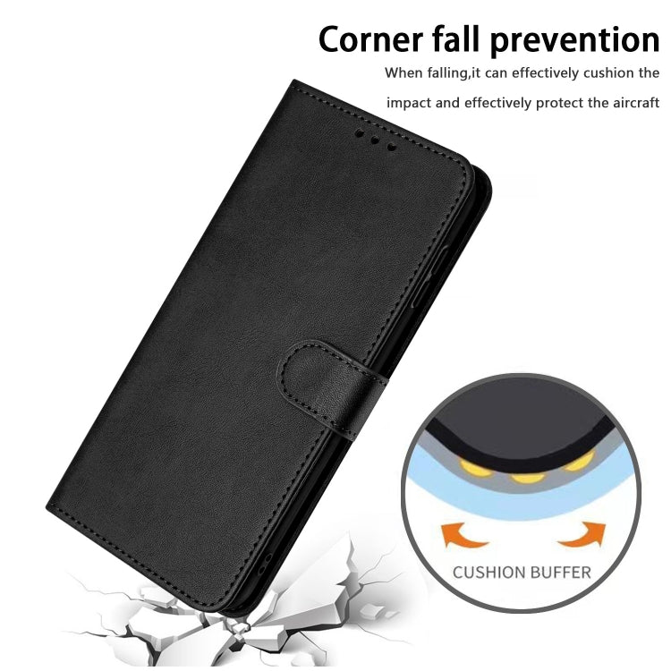 For Nothing CMF Phone 1 Solid Calf Texture Flip Leather Phone Case(Black) - Nothing Cases by buy2fix | Online Shopping UK | buy2fix