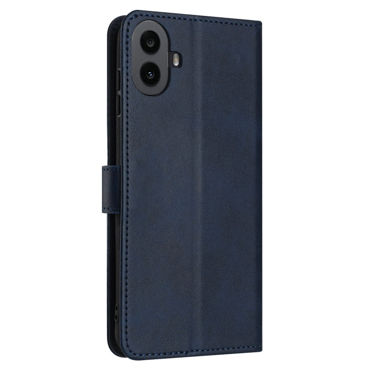 For Nothing CMF Phone 1 Solid Calf Texture Flip Leather Phone Case(Dark Blue) - More Brand by buy2fix | Online Shopping UK | buy2fix