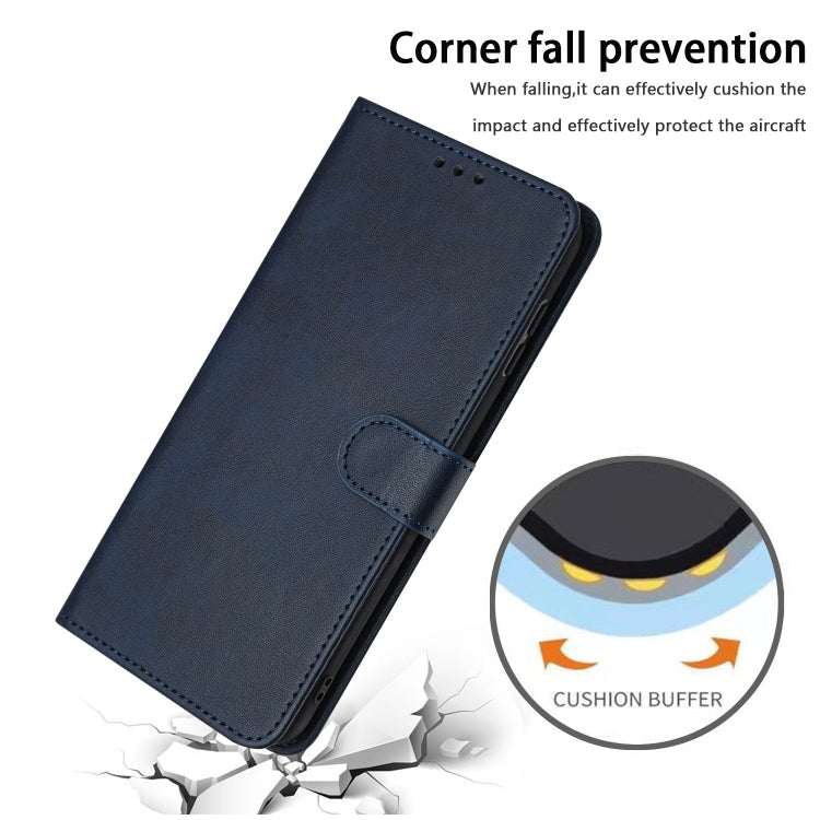 For Nothing CMF Phone 1 Solid Calf Texture Flip Leather Phone Case(Dark Blue) - More Brand by buy2fix | Online Shopping UK | buy2fix