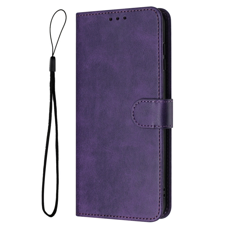 For Nothing CMF Phone 1 Solid Calf Texture Flip Leather Phone Case(Purple) - More Brand by buy2fix | Online Shopping UK | buy2fix
