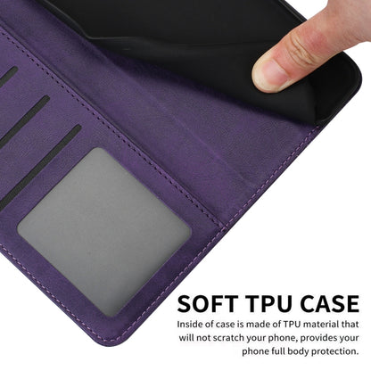 For Nothing CMF Phone 1 Solid Calf Texture Flip Leather Phone Case(Purple) - More Brand by buy2fix | Online Shopping UK | buy2fix