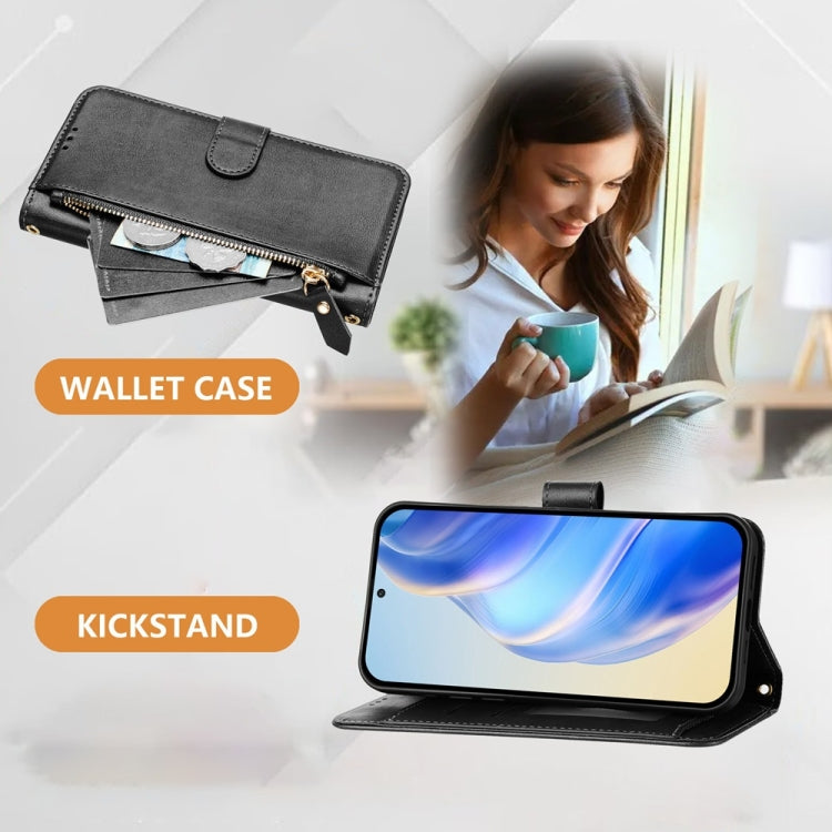 For Tecno Spark Go 2024 Multi-Card Slots Zipper Wallet Leather Phone Case(Black) by buy2fix