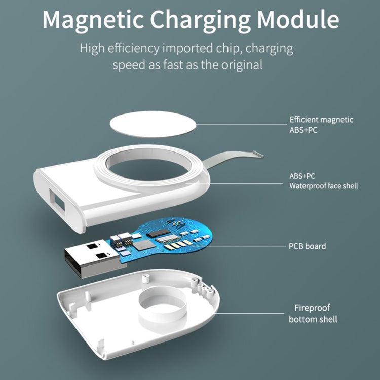 For Apple Watch Series 847 Magnetic Wireless Charger(White) - Charger / Holder by buy2fix | Online Shopping UK | buy2fix