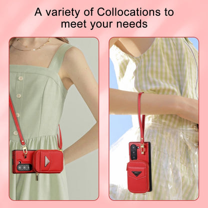 For Samsung Galaxy Z Fold6 POLA Multi-Card Slots Zipper Wallet Phone Case(Red) - Galaxy Z Fold6 5G Cases by POLA | Online Shopping UK | buy2fix