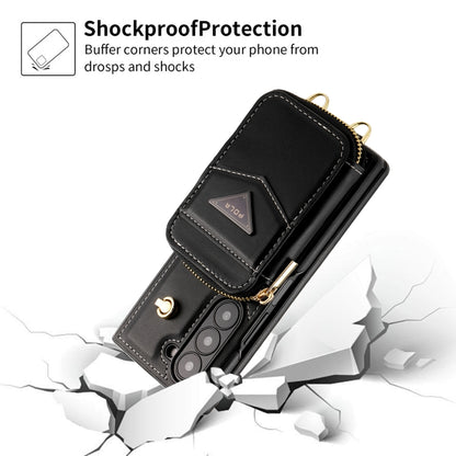 For Samsung Galaxy Z Fold6 POLA Multi-Card Slots Zipper Wallet Phone Case(Black) - Galaxy Z Fold6 5G Cases by POLA | Online Shopping UK | buy2fix