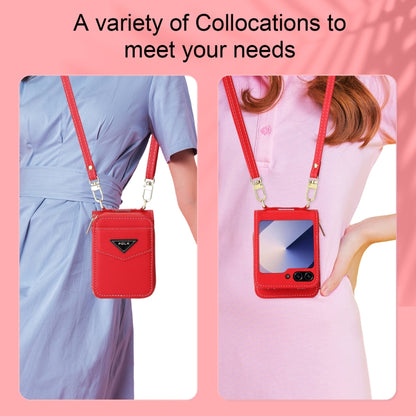 For Samsung Galaxy Z Flip6 / Flip7 FE POLA Multi-Card Slots Zipper Wallet Phone Case(Red) - Galaxy Z Flip6 5G Cases by POLA | Online Shopping UK | buy2fix