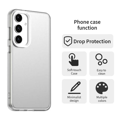 For Samsung Galaxy S25 5G Candy PC Hybrid TPU Shockproof Phone Case(White) by buy2fix
