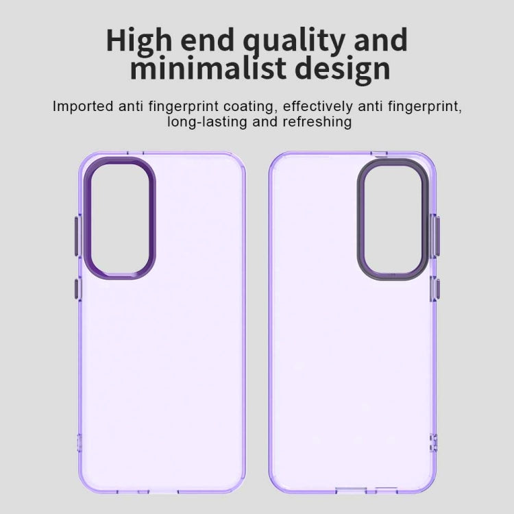 For Samsung Galaxy S25 5G Candy PC Hybrid TPU Shockproof Phone Case(Purple) - Galaxy S25 5G Cases by buy2fix | Online Shopping UK | buy2fix