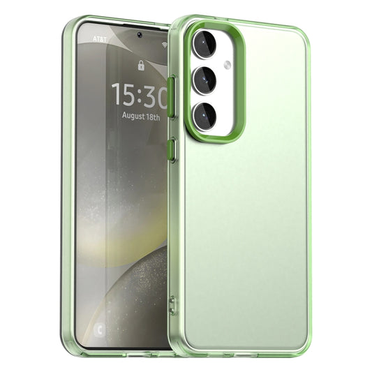 For Samsung Galaxy S25+ 5G Candy PC Hybrid TPU Shockproof Phone Case(Green) by buy2fix
